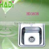 Foshan Small Single Bowl Kitchen Sink Sinks of Stainless Steel HD3838 thumbnail-2
