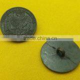 Fancy Metal Shank Button With Owl Logo For Jacket -- MJ1315 thumbnail-4