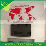 3d Three-dimensional Crystal Wall Stickers/Acrylic World Map Mural thumbnail-1