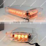 Amber Emergency Hazard Warning LED Mini Bar Strobe Light Magnetic Base