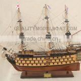 HMS VICTORY PAINTED WOODEN MODEL SHIP