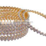 Indian Beautiful American Diamontic Gold Plated Bangle/ Bracelets Set thumbnail-1
