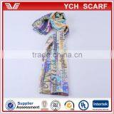 Custom Design Printed Korean Silk Scarf thumbnail-2