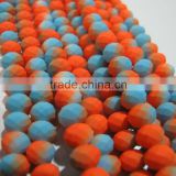 6mm Sales of neon color glass rondelle bead BZ031