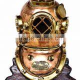 Copper Helmet, Decorative Copper Helmet , Vintage Nautical Helmet thumbnail-1