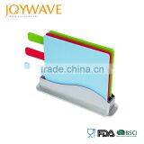 LFGB FDA Certification Index Colorful Chopping Board Set With Stand