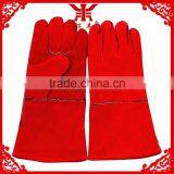 Different Types Cow Leather Red Gauntlet Welding Glove thumbnail-4