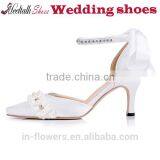 Wholesale Pointed Toe Crystal Stiletto Wedding Shoes With Ankle Strap thumbnail-6