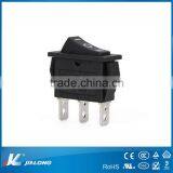 3pins Electric Switch on off on Black Body 15A 250V Rocker Switch Single KCD3-103C-T
