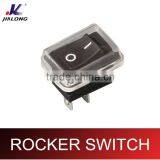 2pins 3pins On-off 6A 250V AC Power Socket Rocker Switch Waterproof Cover Mini Rocker Switch KCD1-101A
