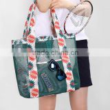 2016 hot sell summer swimming mesh beach tote bag protable wash receive bag