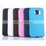 High Quality Ultrathin Carbon Fiber Style Soft TPU Back Cover Case For Samsung Galaxy S6 thumbnail-3