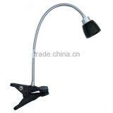 Mini Flexible Swan Gooseneck 3W Clip-on Led Reding Desk Lamp Bedside Lamp Light