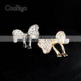 Fashion Jewelry Rhinestone Little Bowknot Brooch Women Girls Dresses Hijab Scarf Party Promotion Gift Apparel Accessories thumbnail-1