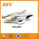 Stainless Steel Hotel Gold Flatware Set