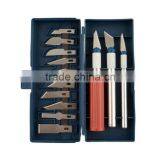 16Pcs/set Wood Carving Knife 3 Aluminum Hilt + 13 Knives Blade Hand Tools thumbnail-1