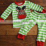Children Christmas Pajamas/organic Cotton Pajamas Red&green Dot&stripe thumbnail-3