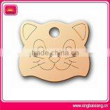 new design metal cat face shaped dog tags for pets