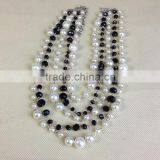 European And American Vintage Crystal Pearl Multilayer Exaggerated Alloy Chain Necklace thumbnail-3