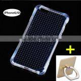 Transparent Clear TPU Silicon+Metal Kickstand Stand Case for Iphone 6 Plus/iphone 6/iphone SE/5S/4S thumbnail-1