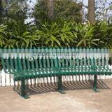 Powder Coated Steel Curved Outdoor Bench Metal Park Bench Size thumbnail-2