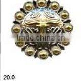 western cowgirl bling silver with gold conchos