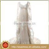 RASA-52 Charming Lace Appliqued Beaded Party Evening Gown Train Long Sleeve Evening Dress Quality Choice Most Popular