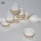 2016 New Decorative Design White Ceramics Golden Coffee Cup Set thumbnail-3