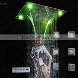 luxury bathroom accessories concealed shower mixer 304 stainless steel rainfall waterfall 6 body jets shower head set