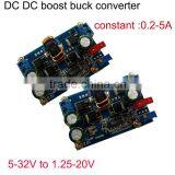 Voltage Input 5-32V to Output 1.25-20V Adjustable Constant Current 0.2-5A DC DC Boost Buck Converter