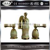 Brass Material Natural Jade Faucets Bathroom Antique Gold Plating Faucet thumbnail-2