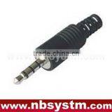 3.5mm 4-pole Plug Male With Plastic Tail