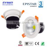 2015 wholesale diammable aluminum+glass round recessed Taiwan Epistar LED ceiling light 3/5/10/15/20w
