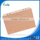 Wooden Qi Wireless Charger Transmitter Bluetooth Speaker + Alarm Clock thumbnail-4