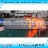 Japan Outdoor Yellow Digit LED Electronic Clock Sign