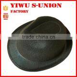 High Quality Non Woven Carnival Decorate Black Felt Cheap Fedora Hats