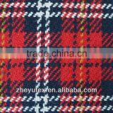 New Design Multicolored Red White Blue Black Yellow Check Tartan Woven Wool Fabric