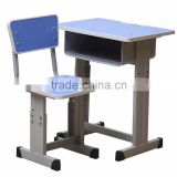Adjustable height student desk set