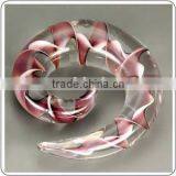 2015 New Design Glass Ear Spiral Ear Plugs Body Piercing Jewelry