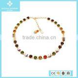 Yiwu Elegant Green Shine Crystal Copper Chain Necklace 2015 thumbnail-3