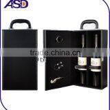 Wholesale Wine Leather Box Two Bottles Wine Packaging Boxes High Quality Red Black Brown Color thumbnail-3