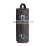 Chinese Factories Wholesale Custom PU Leather Single Bottled Wine Box, Cylindrical Gift Box