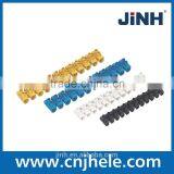 Black and White 12 Poles PE PP PA White and Black JINH Plastic Natural Electrical Terminal Blocks