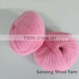 Super soft and hot sale pure color organic cotton knitting yarn for baby wear