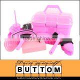 Equestrian Grooming Box Horse Grooming Box Horse Grooming Tools Box Equestrian Grooming Box for Horse Grooming,set of 9,pink