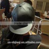 Plain Sports PU Hat Baseball Cap Black and White thumbnail-1