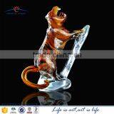 Life Size Ornament Tiger Animal Statues; Glass Tiger Sculpture Figurine; Glass Gift for Men thumbnail-1