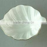 Low Price Leaf-shaped Suprastriate White Ceramic Dinner Dish for Wholesale,high Quality Restaurant Serving Dishes. thumbnail-2