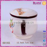 Handmade Craft Round Shape Ceramic Mug With Lid thumbnail-2