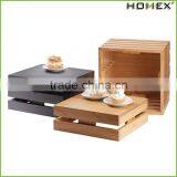 Bamboo Food Square Crate Riser Food Display Rack Homex BSCI/Factory thumbnail-1